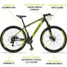 Bicicleta Aro 29 Dropp Z4x 21v Câmbios Shimano Freio a Disco Mecânico Quadro 21 Preto/Amarelo - 3