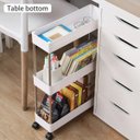 Ver imagem 6 de Prateleira Multiuso Cozinha Banheiro Escritório 4 Andares com Rodinha - Branco