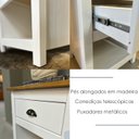 Ver imagem 6 de Cabeceira Queen e 02 Mesas Cabeceira Madeira Maciça Branco Freijo Milani Store