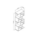 Ver imagem 2 de Estante para Sala ESM209 c/ 5 Nichos Rustico - Movelbento