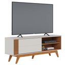 Ver imagem 2 de Rack para Sala de Estar Tv 60 Pol Quebec C04 Off White Matte Freijó - Lyam Decor