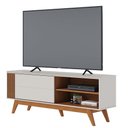 Ver imagem 3 de Rack para Sala de Estar Tv 60 Pol Quebec C04 Off White Matte Freijó - Lyam Decor