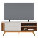 Ver imagem 4 de Rack para Sala de Estar Tv 60 Pol Quebec C04 Off White Matte Freijó - Lyam Decor