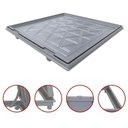 Ver imagem 2 de Tampa Casa Maquina 90x90cm com Rebaixo para Alumínio Cinza