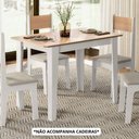 Ver imagem 2 de Mesa Retangular Delta Nicoli - 110x68 Mdf/mdp 15mm Branco/mel – Sonetto