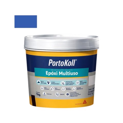 Rejunte Multiuso Epóxi 1kg Porto Koll Azul Royal