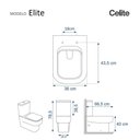 Ver imagem 3 de Assento Sanitário Poliéster Elite Branco para vaso Celite 1.6gpf 6lpf