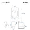 Assento Sanitário Poliéster Elite Branco para vaso Celite 1.6gpf 6lpf - 3