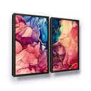 Ver imagem 1 de Quadros Decorativos Marmorizado Moldura Sala Escritório