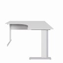 Ver imagem 5 de Mesa de Escritório New City Pé Metálico Light 2 Lugares em L MDP Cinza Cristal Gebb Work