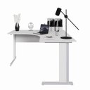 Ver imagem 3 de Mesa de Escritório New City Pé Metálico Light 2 Lugares em L MDP Cinza Cristal Gebb Work