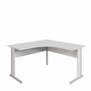 Ver imagem 7 de Mesa de Escritório New City Pé Metálico Light 2 Lugares em L MDP Cinza Cristal Gebb Work