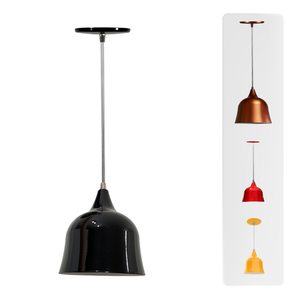 Luminária Pendente Pião Teto Interna Cozinha Sala Quarto E27:Preto