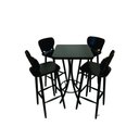 Ver imagem 1 de Mesa de Barzinho Madeira Alta Quadrada com 4 Lugares Preto