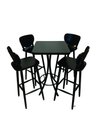 Ver imagem 1 de Mesa de Barzinho Madeira Alta Quadrada com 4 Lugares Preto