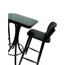 Ver imagem 2 de Mesa de Barzinho Madeira Alta Quadrada com 4 Lugares Preto