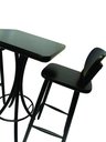 Ver imagem 2 de Mesa de Barzinho Madeira Alta Quadrada com 4 Lugares Preto