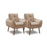 Kit 2 Poltronas Decorativas Opala Recepção Luxo Confortável - 9