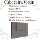 Ver imagem 3 de Cabeceira Casal 138 cm Veron Veludo Cinza Soon