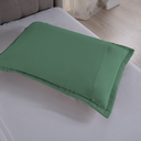 Ver imagem 5 de Porta Travesseiro Copacabana Verde Matelado 300 Fios 70x50cm com Debrum Elegante
