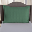 Ver imagem 2 de Porta Travesseiro Copacabana Verde Matelado 300 Fios 70x50cm com Debrum Elegante