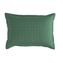 Ver imagem 1 de Porta Travesseiro Copacabana Verde Matelado 300 Fios 70x50cm com Debrum Elegante