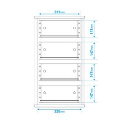 Gaveteiro com 4 Gavetas - Castanho/Preto - 5 Gaveteiro com 4 Gavetas - Castanho/Preto - 5