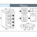 Ver imagem 4 de Carrinho Organizador de Maquiagem 4 Gavetas Pe2009 Branco Tecno Mobili
