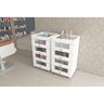 Kit 02 Carrinhos Organizador de Maquiagem PE2009 Branco Tecno Mobili - 6