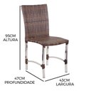 Ver imagem 4 de Cadeira em Alumínio Cannes para Mesa de Jantar Cozinha Área Trama Original