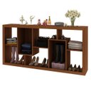 Ver imagem 2 de Estante Aparador Uso Horizontal Ou Vertical E1712 Amendoa Tecno Mobili