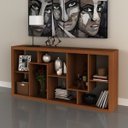 Ver imagem 7 de Estante Aparador Uso Horizontal Ou Vertical E1712 Amendoa Tecno Mobili