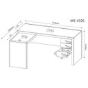Ver imagem 3 de Conjunto Escritório Completo 06 Peças CJ27 Nogal Tecno Mobili