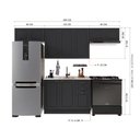 Ver imagem 4 de Armário de Cozinha Modulada Compacta Fidelitá Nara 100% MDF 4 Peças 280cm 10 Portas 2 Gavetas sem
