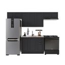 Ver imagem 2 de Armário de Cozinha Modulada Compacta Fidelitá Nara 100% MDF 4 Peças 280cm 10 Portas 2 Gavetas sem