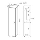 Ver imagem 3 de Armário para Lavanderia 1 Porta Am3100 Branco Tecno Mobili