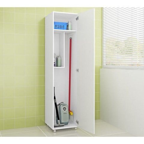 Armário para Lavanderia 1 Porta Am3100 Branco Tecno Mobili