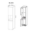 Ver imagem 4 de Armário para Bebedouro 2 Portas Bl3312 Branco Tecno Mobili