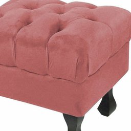 Puff Luiz Retro XV Vermelho SLK Decor Rosa Claro - 3
