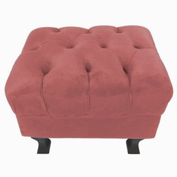 Puff Luiz Retro XV Vermelho SLK Decor Rosa Claro - 2