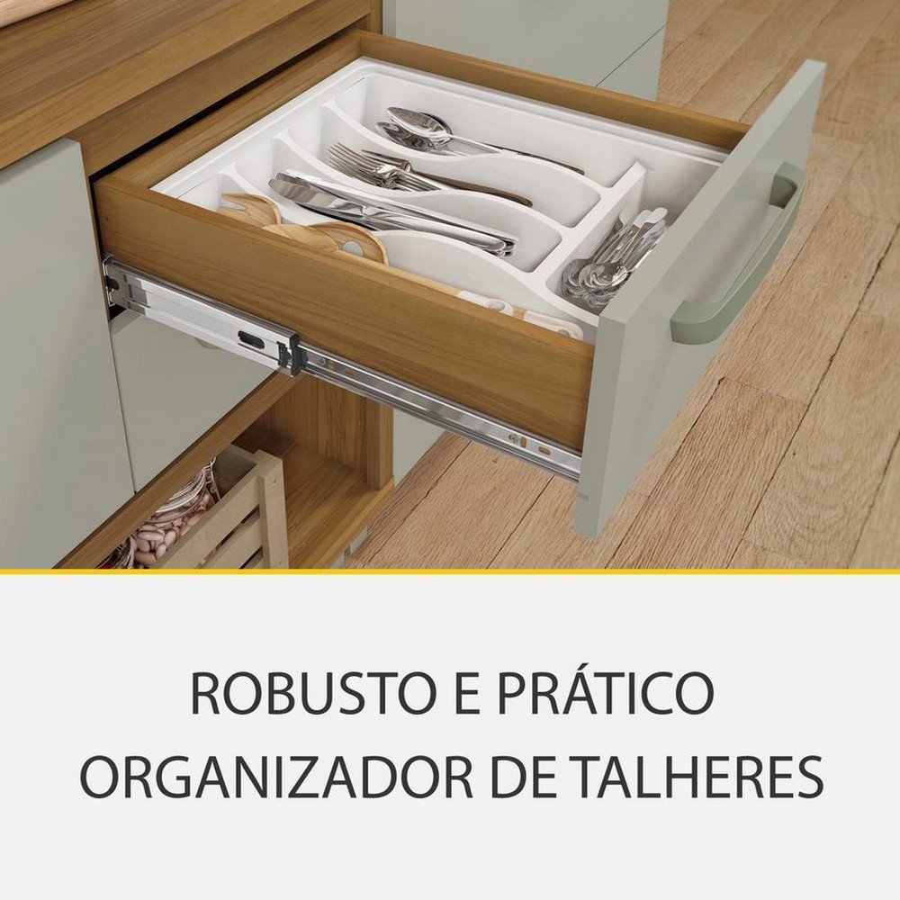 Cozinha 3 Peças Ripado Torre Quente Princesa 100% Mdf Nesher - 11