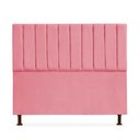 Ver imagem 2 de Kit Cabeceira + Calçadeira Baú Cancun Casal 140cm Suede - Ecotec Decor:Rosa