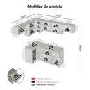 Ver imagem 3 de Armário de Cozinha Completa de Canto Suspensa 405 cm Crema Nice Madesa 01