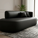 Ver imagem 4 de Sofá Orgânico Divã Estofado Sala Recepção Seed 180 Cm Zahav:courino Sintético Preto/courino Braça do
