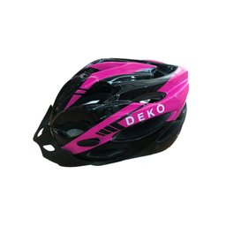 Capacete Com Sinalizador Led Ciclismo Mtb Rosa Preto Deko:Rosa/G - 3