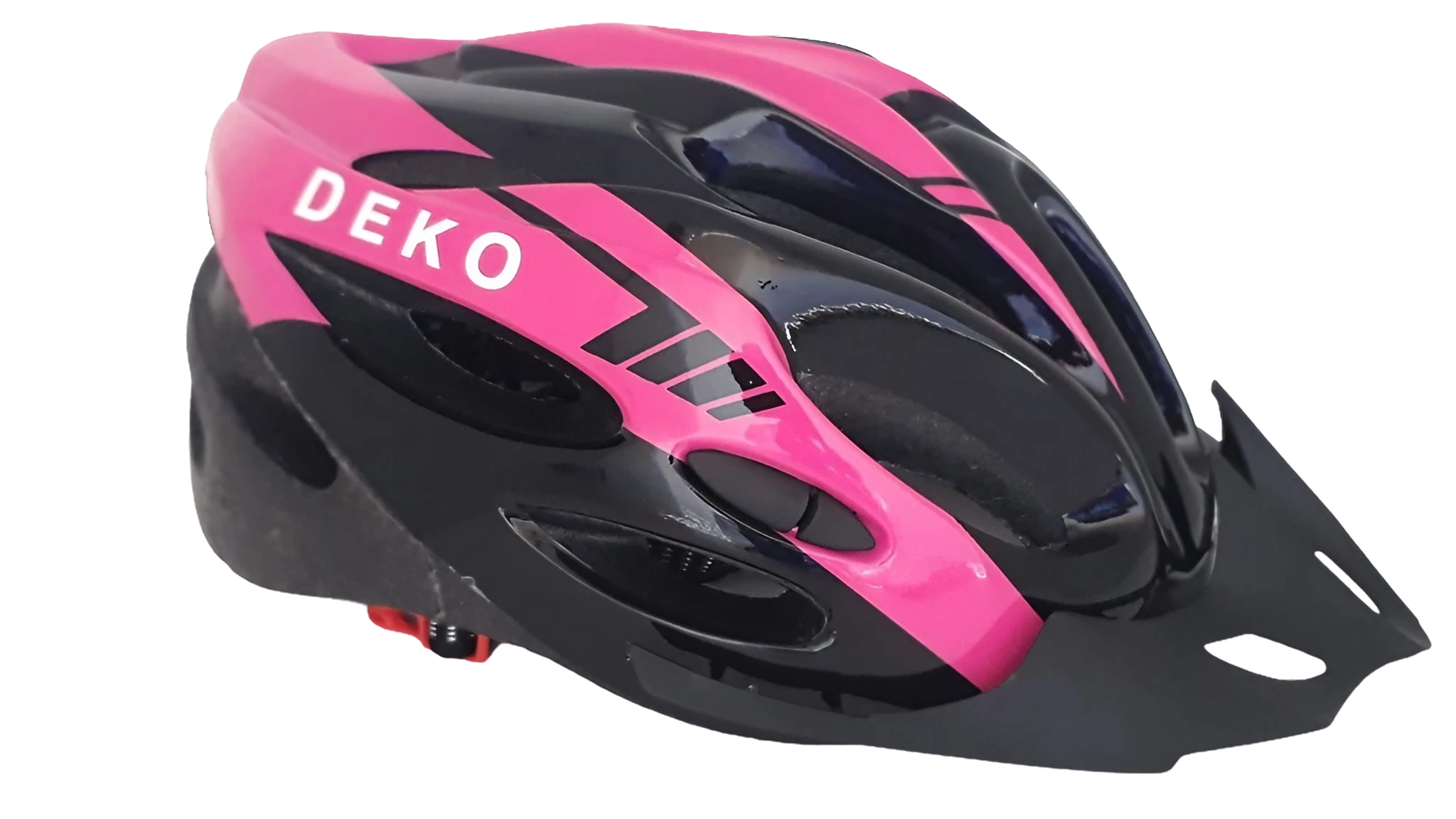 Capacete Com Sinalizador Led Ciclismo Mtb Rosa Preto Deko:Rosa/G - 2