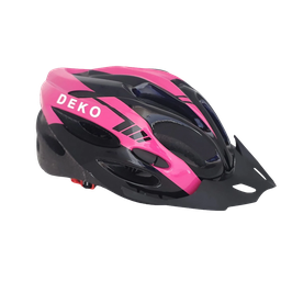 Capacete Com Sinalizador Led Ciclismo Mtb Rosa Preto Deko:Rosa/G - 2
