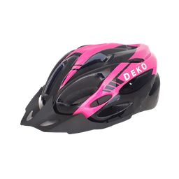 Capacete Com Sinalizador Led Ciclismo Mtb Rosa Preto Deko:Rosa/G - 1