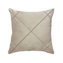 Ver imagem 1 de Capa de Almofada Drapeada Veludo Bege 43x43cm