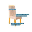 Ver imagem 2 de Cozinha Completa Dulce Tampo Madeirado C/ Vidro Reto 180x90cm e 6 Cadeiras Lia Cedro/off White -